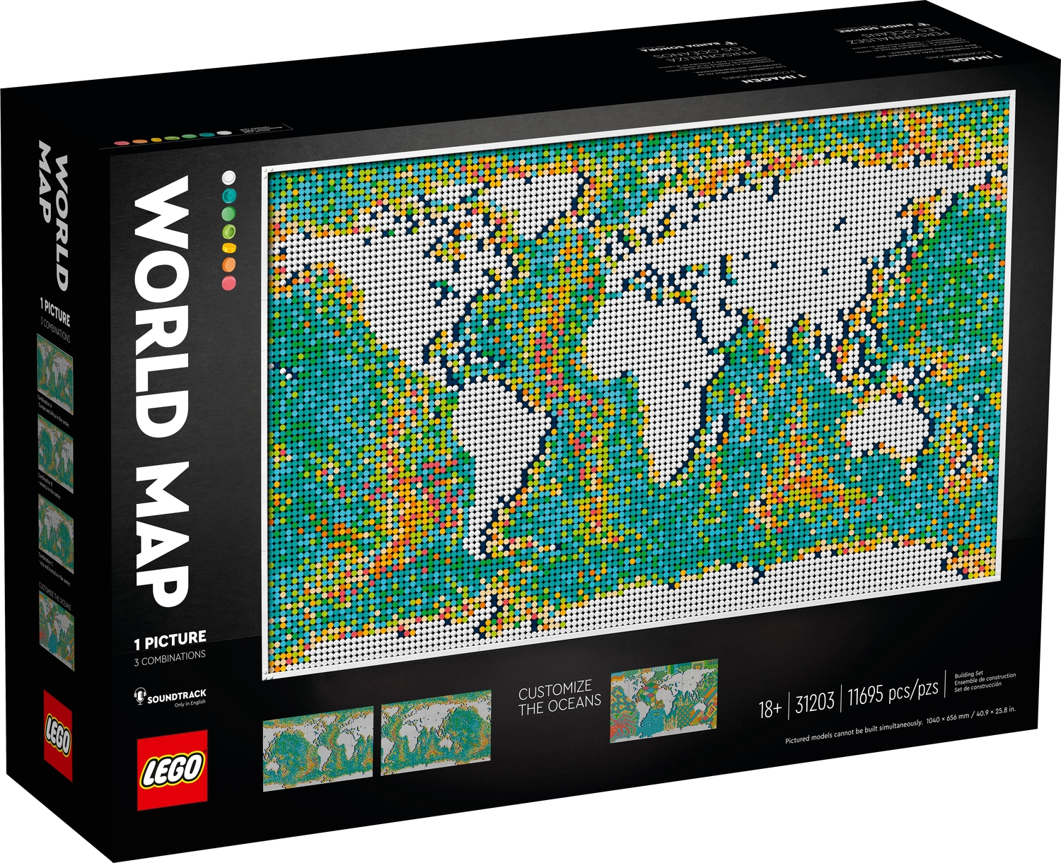 LEGO Art: World Map - LEGO - Dancing Bear Toys