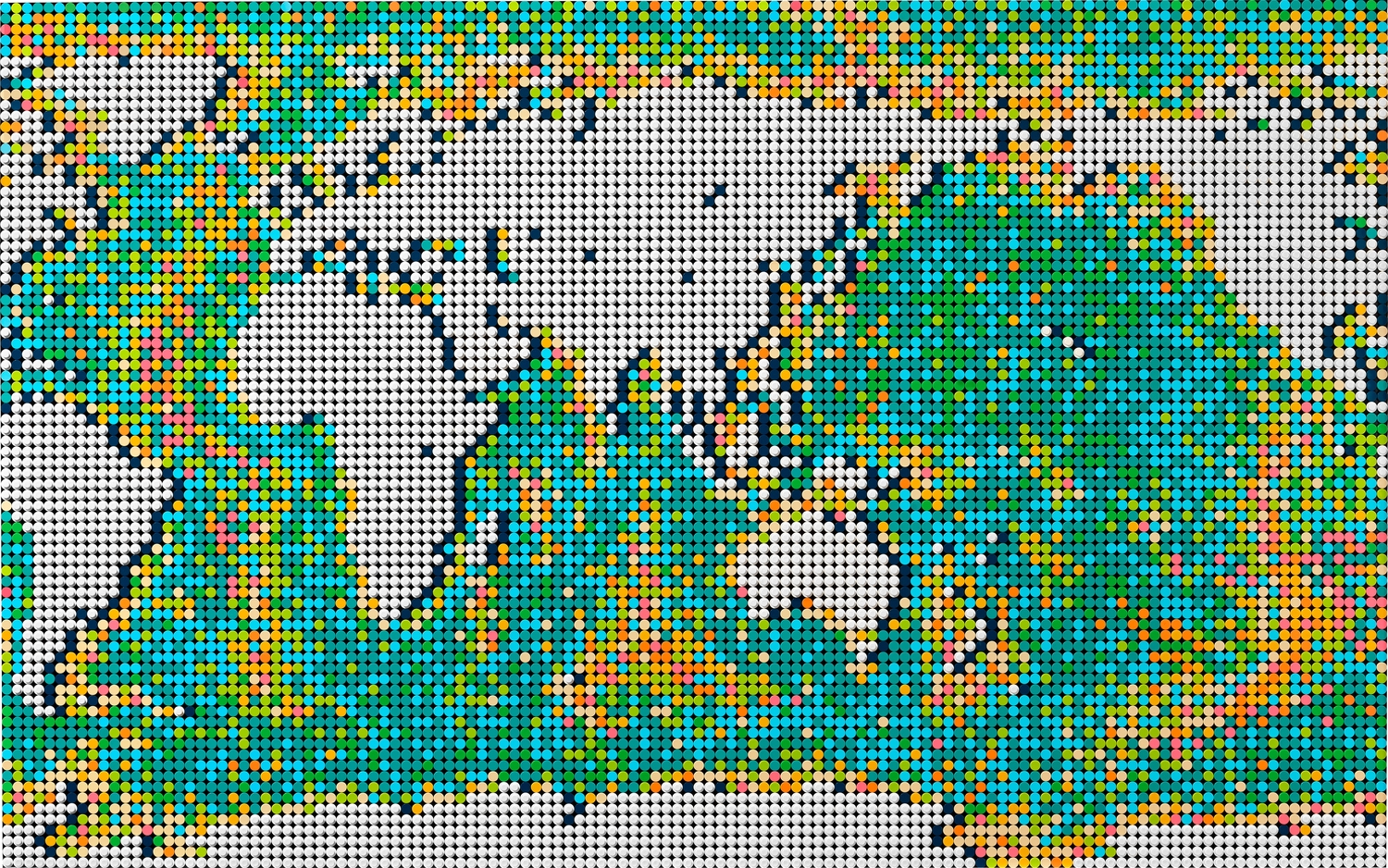 LEGO world map  Lego mosaic, Lego creative, Lego projects
