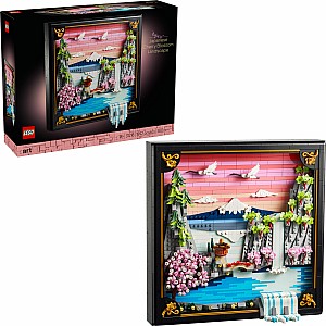 LEGO ART: Japanese Cherry Blossom Landscape
