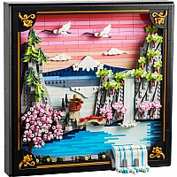 LEGO ART: Japanese Cherry Blossom Landscape