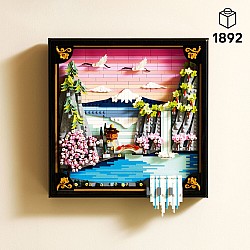 LEGO ART: Japanese Cherry Blossom Landscape