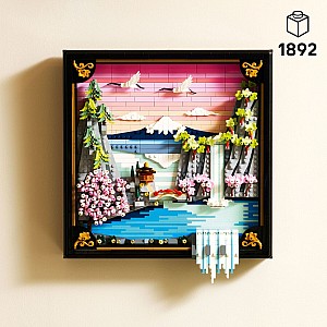 LEGO ART: Japanese Cherry Blossom Landscape