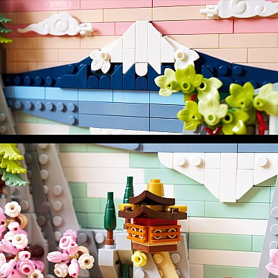 LEGO ART: Japanese Cherry Blossom Landscape