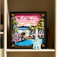LEGO ART: Japanese Cherry Blossom Landscape