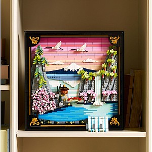 LEGO ART: Japanese Cherry Blossom Landscape