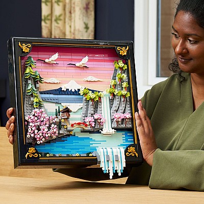 LEGO ART: Japanese Cherry Blossom Landscape