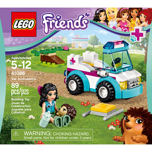 Girl LEGO Friends NEW 41086 Vet Ambulance Hedgehog Animal Figure 89 pcs.