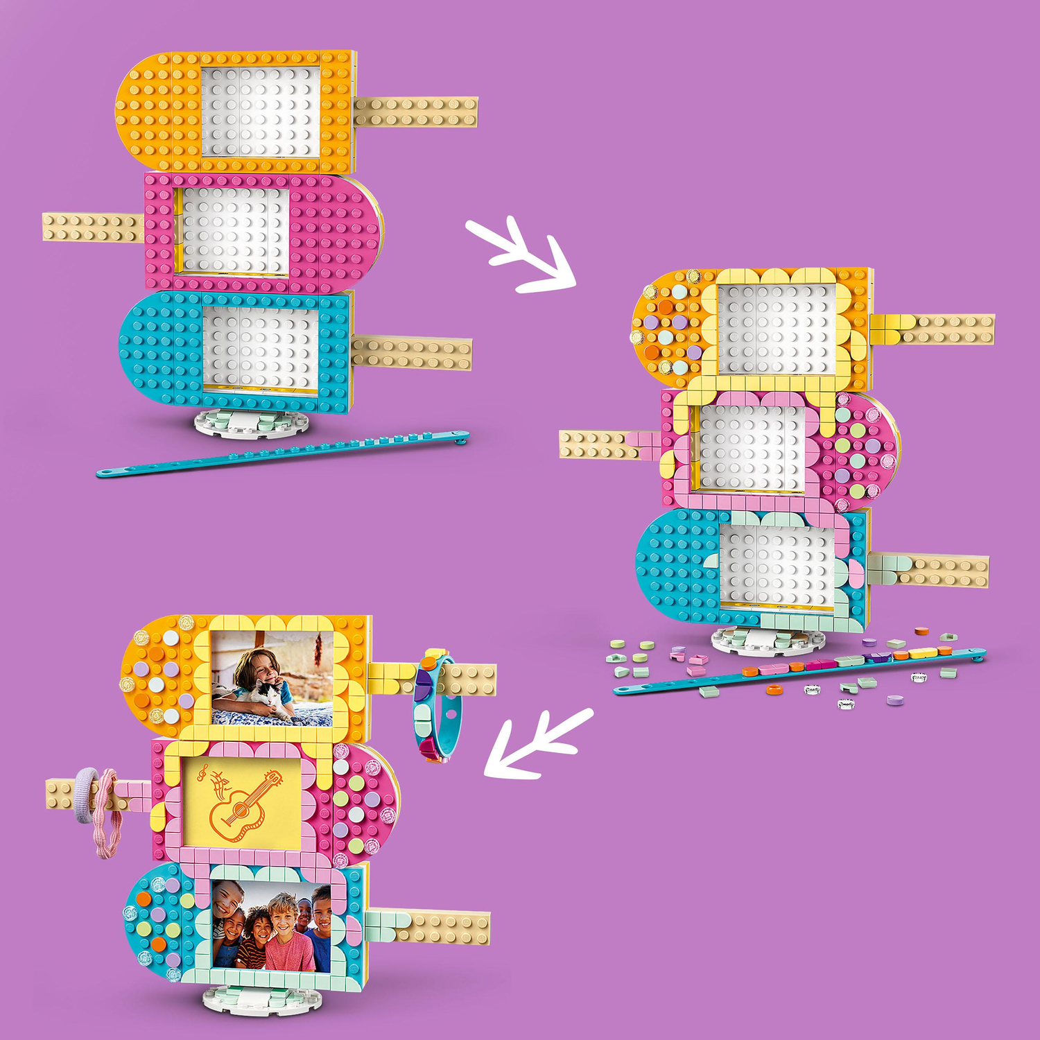 LEGO DOTS Ice Cream Picture Frames & Bracelet 41956 DIY Craft Set (474  Pieces)