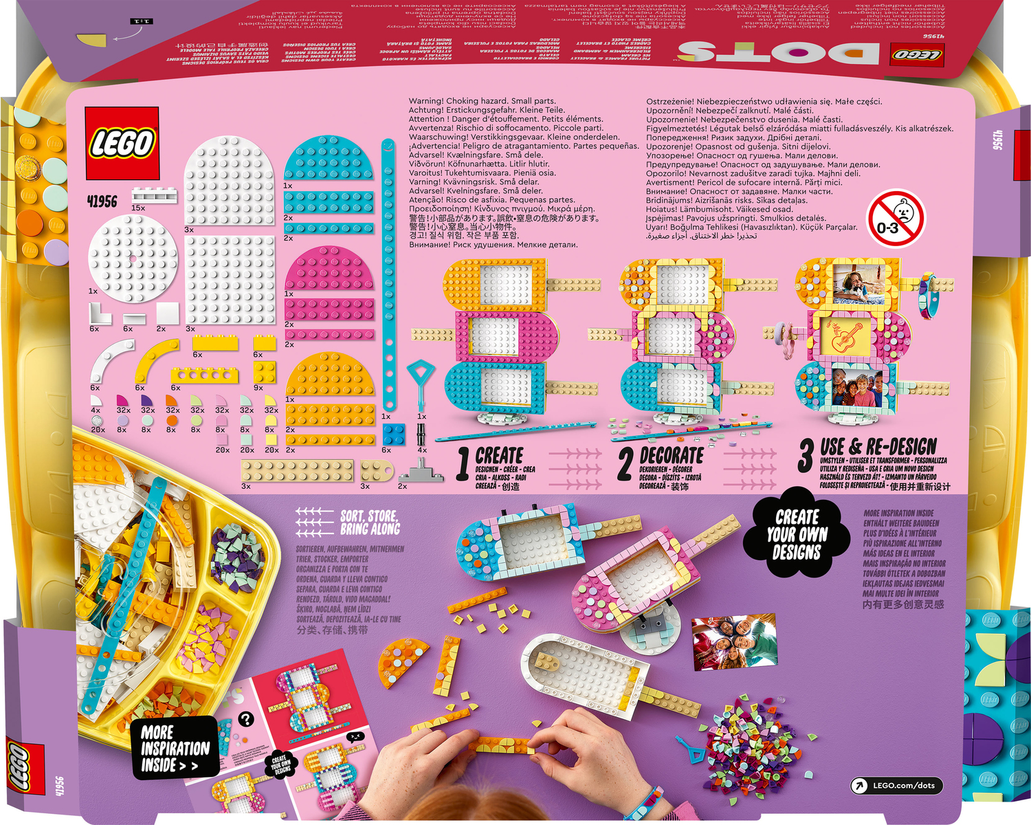 LEGO® DOTS 41956 Ice Cream Picture Frames & Bracelet