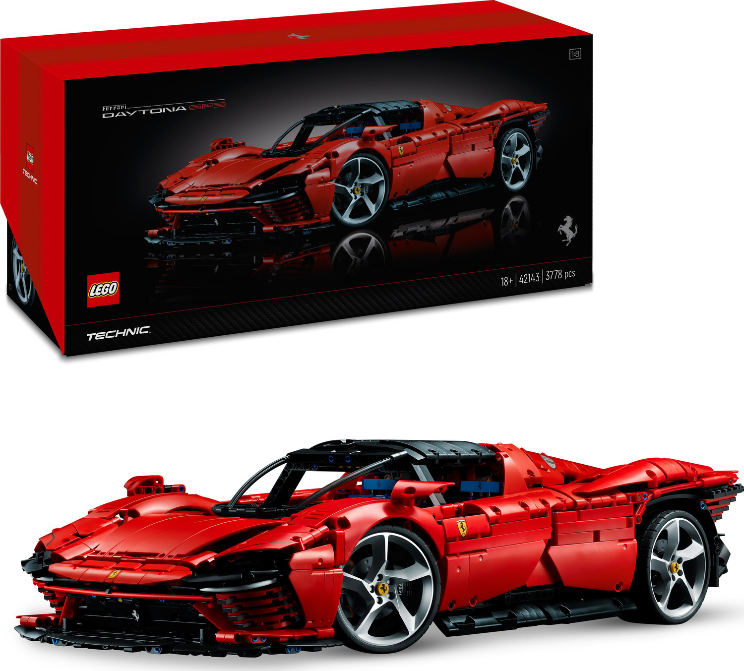 LEGO Technic: Ferrari Daytona SP3 Model Race Car Set (42143) Toys