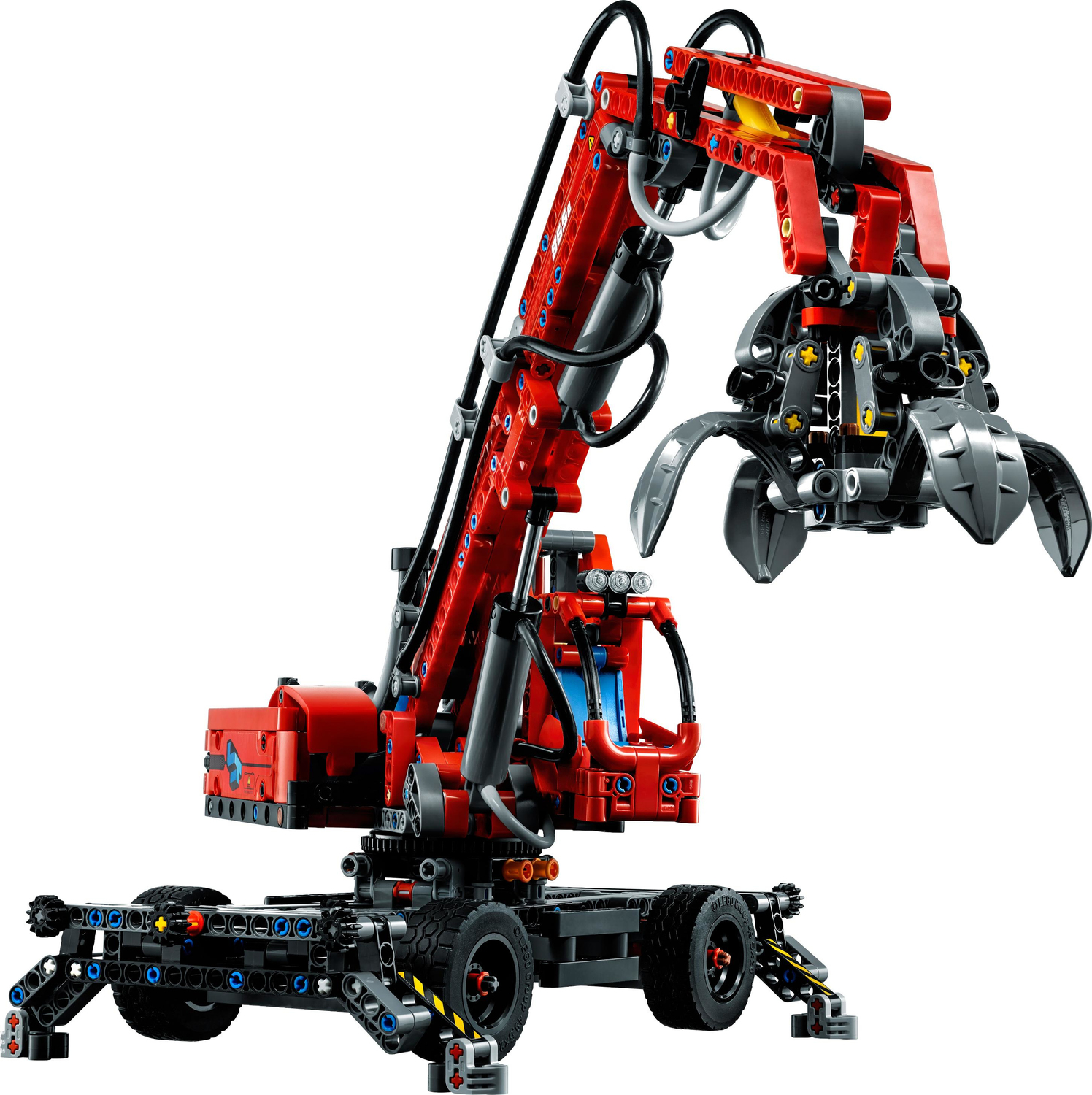 LEGO Technic Material Handler Crane 42144 Kit de construction à partir de 10  ans Cadeau pour les enfants qui aiment les modèles pneumatiques et les  jouets de chantier (835 pièces) : 