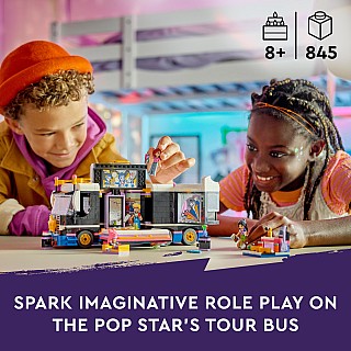 LEGO Friends Pop Star Music Tour Bus Toy Set