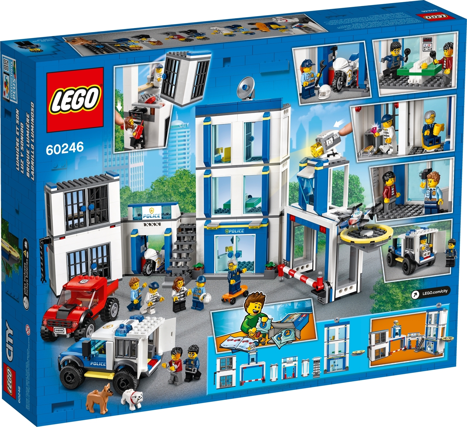  LEGO City Police Station with Van, Garbage Truck & Helicopter  Toy 60316, Gifts for 6 Plus Year Old Kids, Boys & Girls with 5 Minifigures  and Dog Toy : Toys & Games