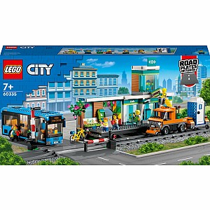 LEGO City Train Station Building Set with Bus