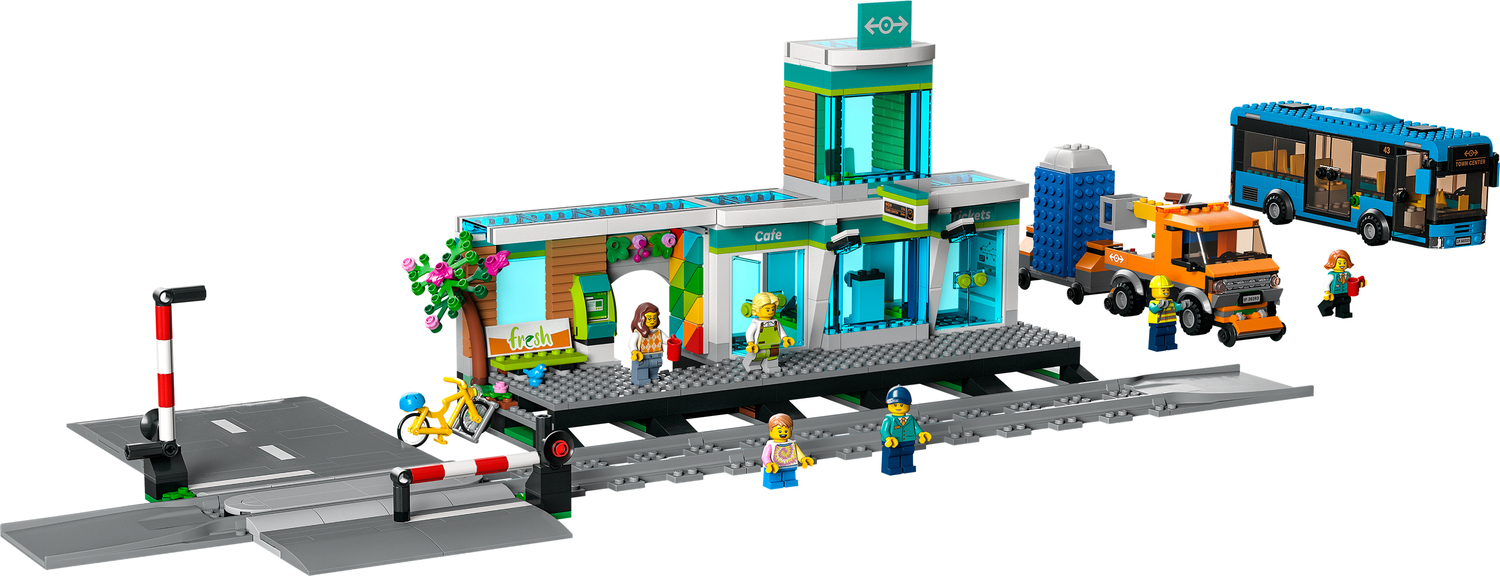 LEGO City Train Station Building Set with Bus - Imagine That Toys