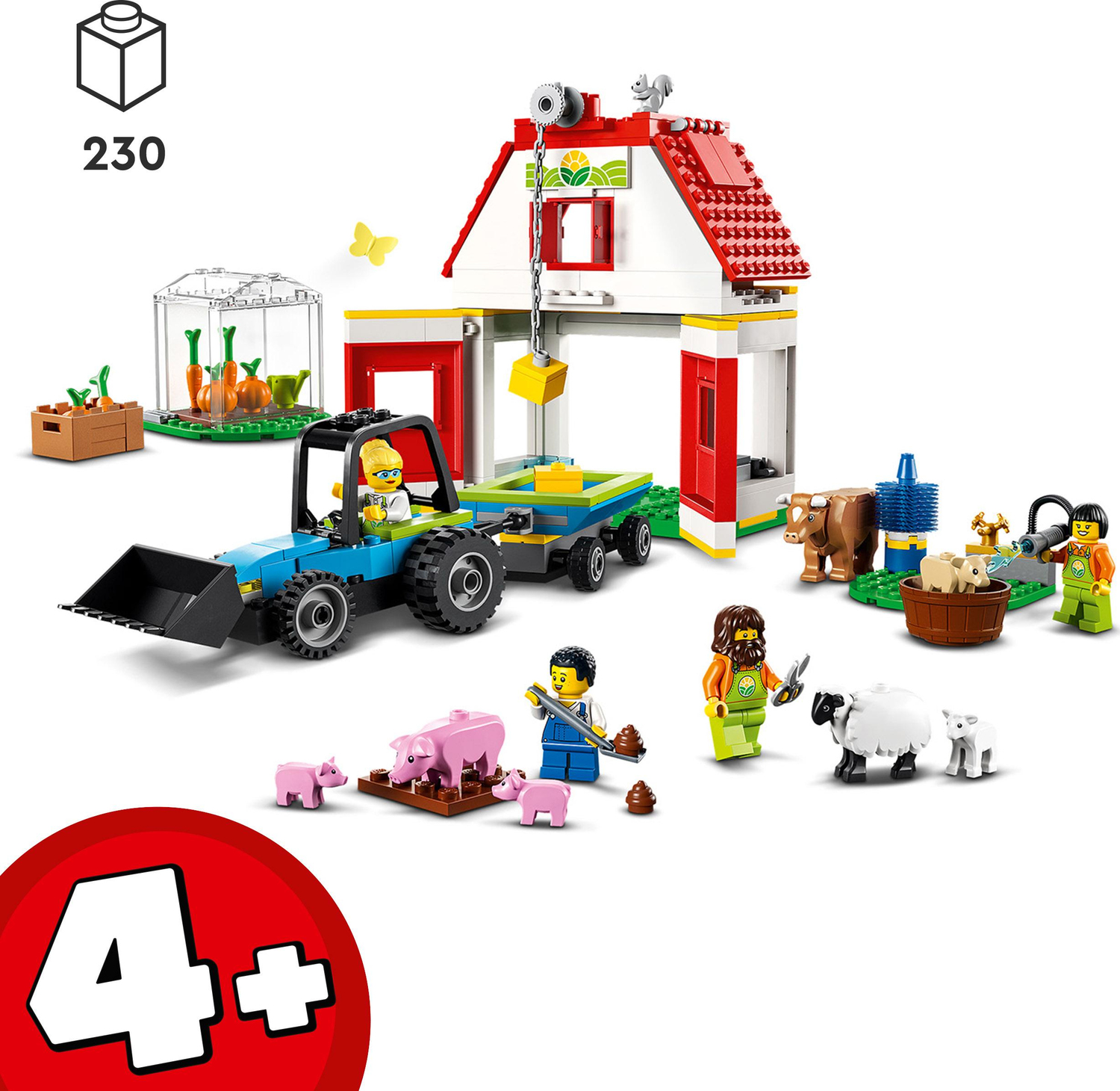 Håndskrift Faial Betydning LEGO City Farm Barn & Farm Animals Toy Set - Imagination Toys