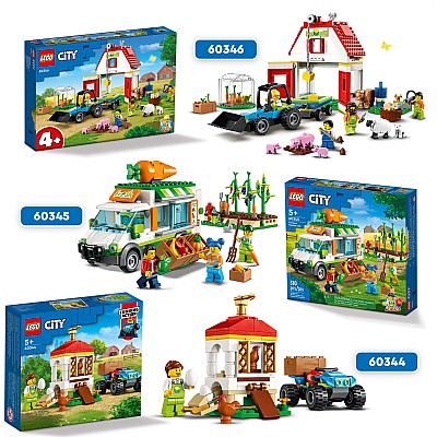 LEGO City Farm Barn & Farm Animals Toy Set