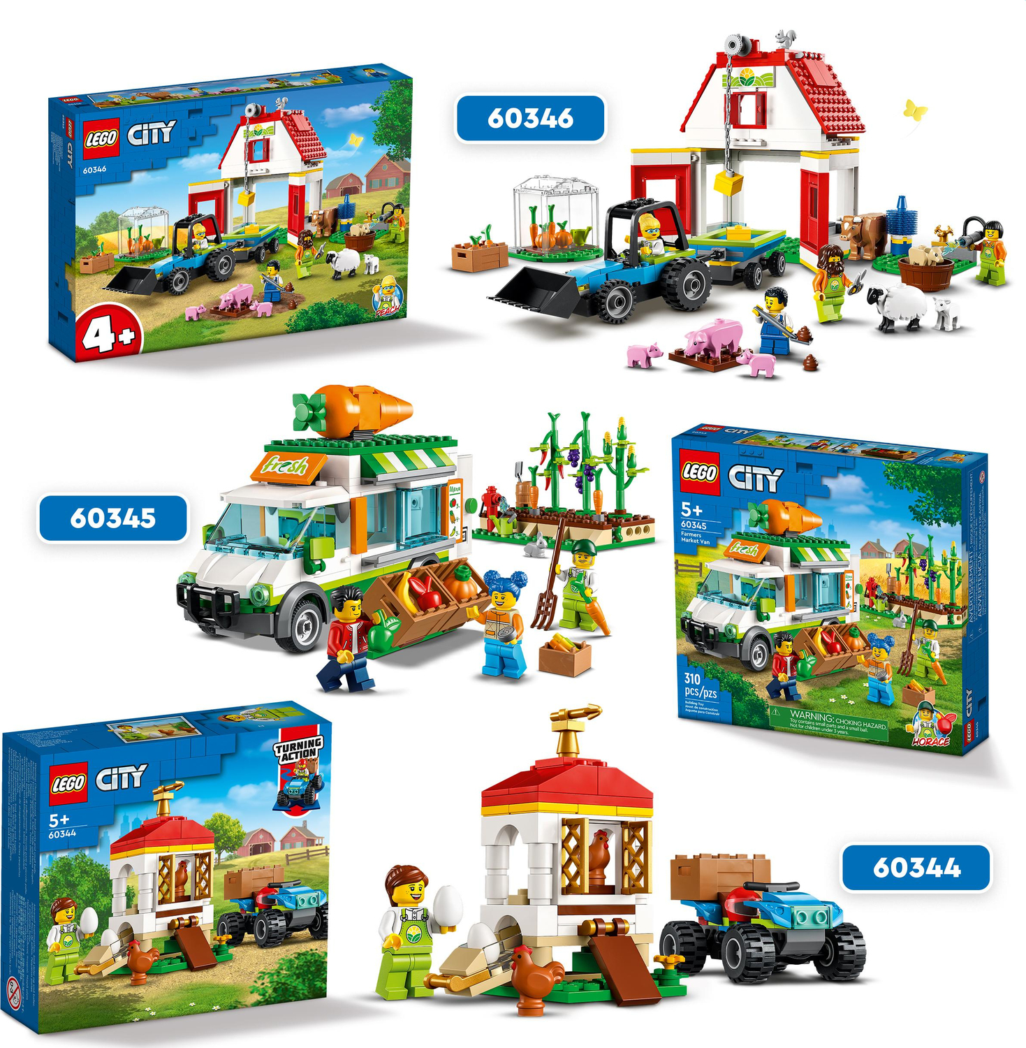 LEGO City Farm Barn & Farm Animals Toy Set