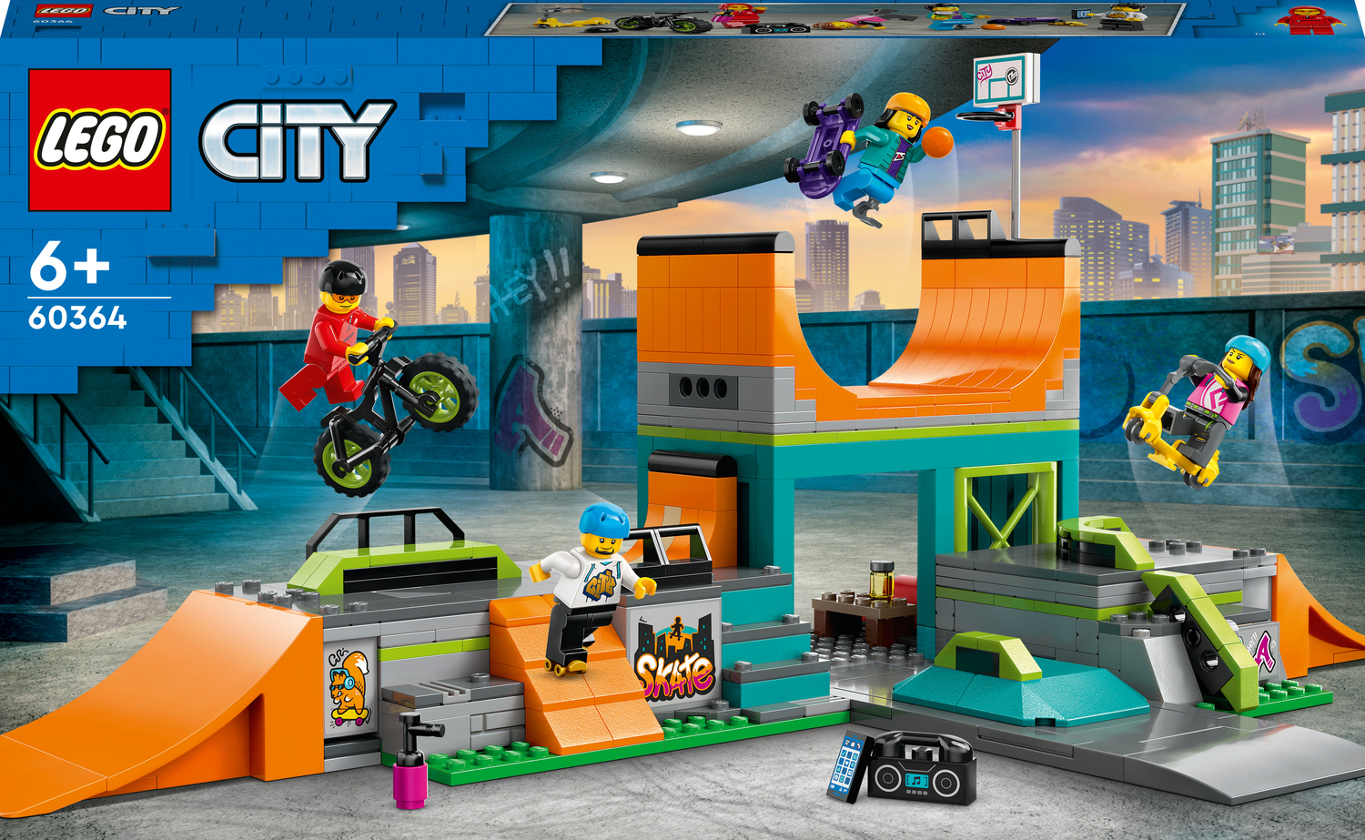 LEGO® City Street Skate Park with Toy Bike - The Toy Box