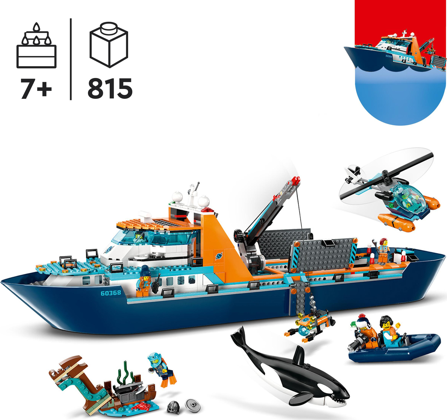 LEGO City Arctic Explorer Ship Large Boat Toy - Imagine That Toys
