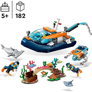 LEGO® City Explorer Diving Boat Toy Ocean Set