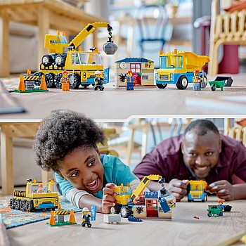  Lego City 60391 Construction Trucks and Wrecking Ball Crane