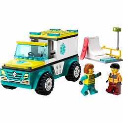 Lego City Great Vehicles 60403 Emergency Ambulance and Snowboarder