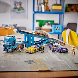  Lego City 60408 Car Transporter Truck with Sports Cars	