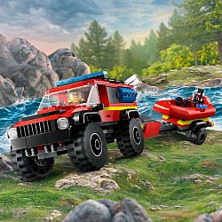 Lego City 60412 4x4 Fire Truck with Rescue Boat