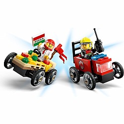 LEGO City Great Vehicles: Pizza vs. Fire Truck Race Car Pack