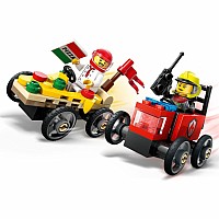 LEGO City Great Vehicles: Pizza vs. Fire Truck Race Car Pack