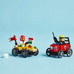  LEGO City 60458 Pizza vs Fire Truck Race Car Pack	