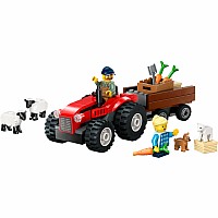 LEGO City Great Vehicles: Red Farm Tractor with Trailer & Sheep