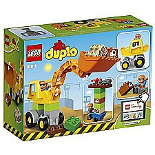 LEGO DUPLO Town 10811 Backhoe Loader Building Kit (19 Piece)
