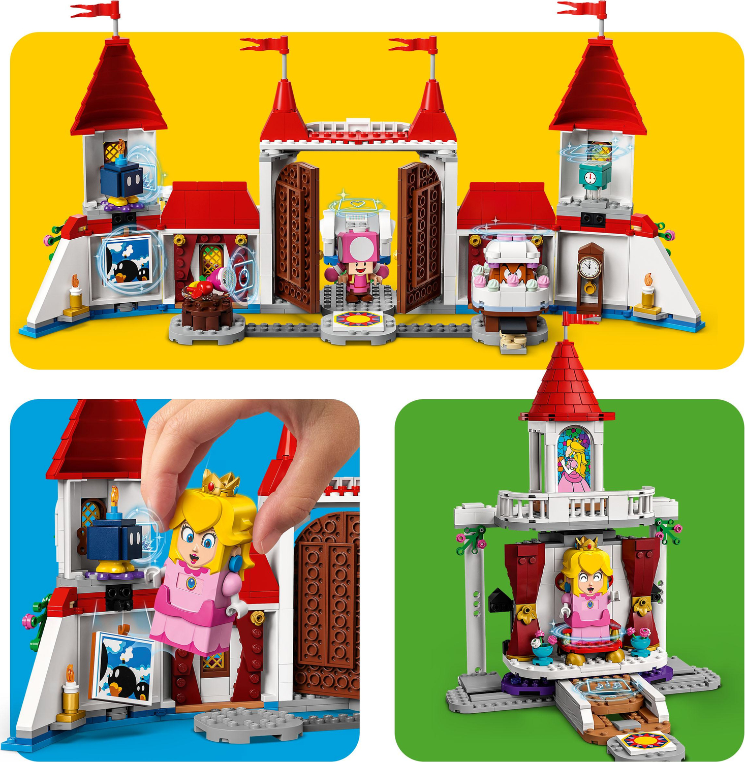 LEGO 71408 Super Mario Ensemble d'Extension Le Château de Peach, Jouet  Château Fort, Figurine Bowser, Toadette, Enfant 8 Ans - ADMI