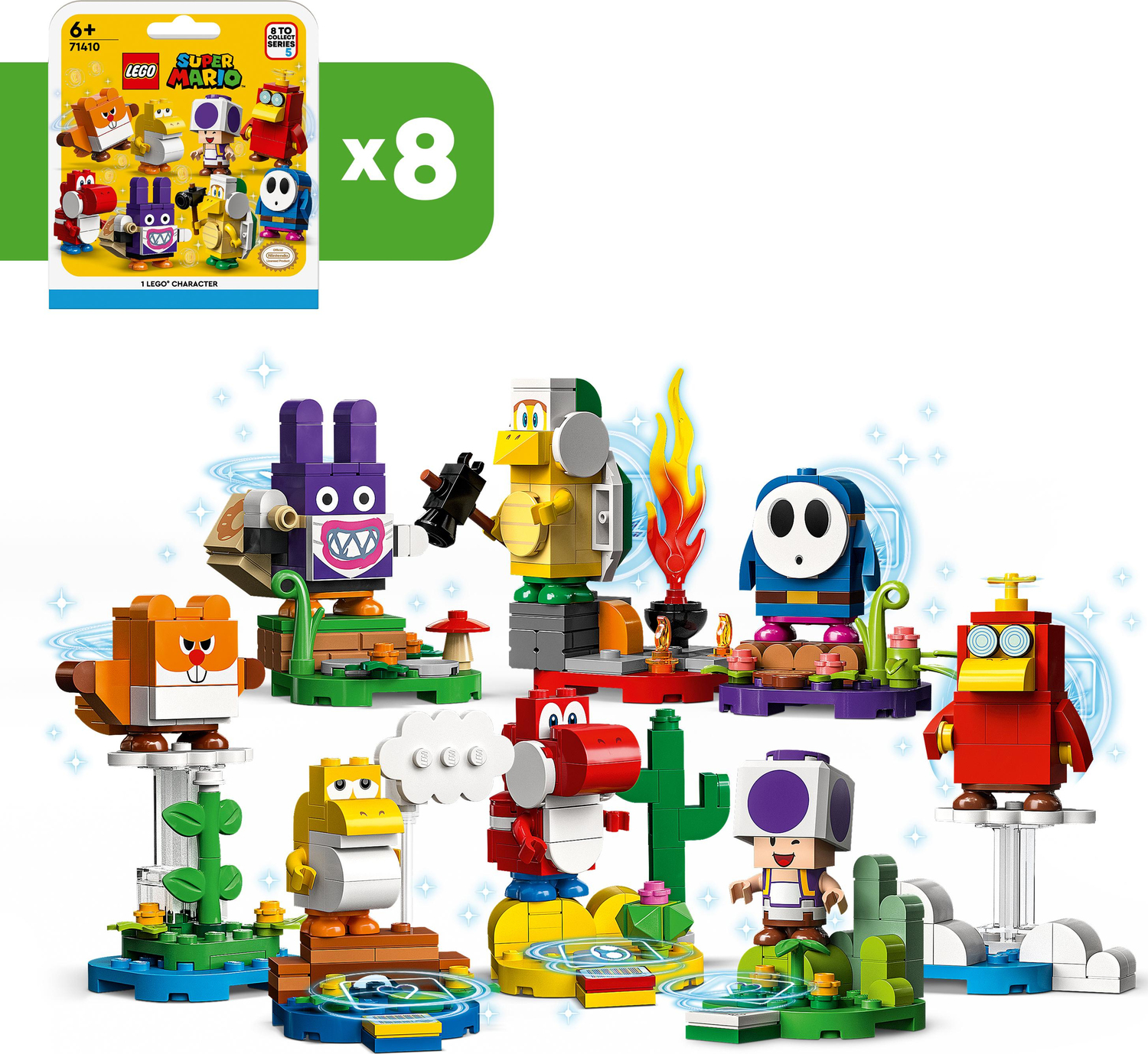 Collectible LEGO Super Mario Character Packs - Series 5: Mystery Buildable  Figures for Interactive Play with Starter Course | Gift Toy for Kids 6+