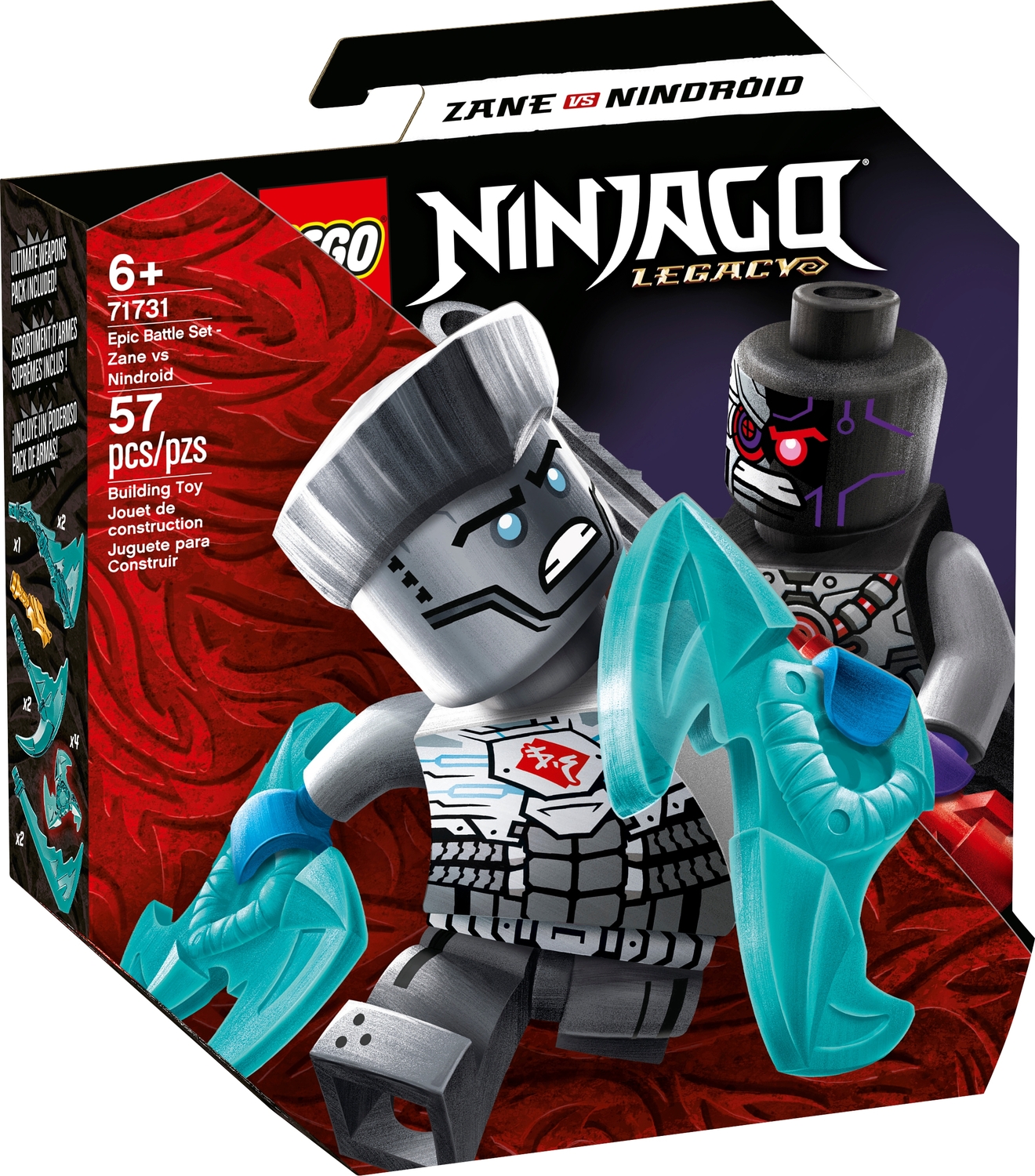 Prik roterend rammelaar LEGO® NINJAGO® Epic Battle Set - Zane Vs. Nindroid - Fun Stuff Toys