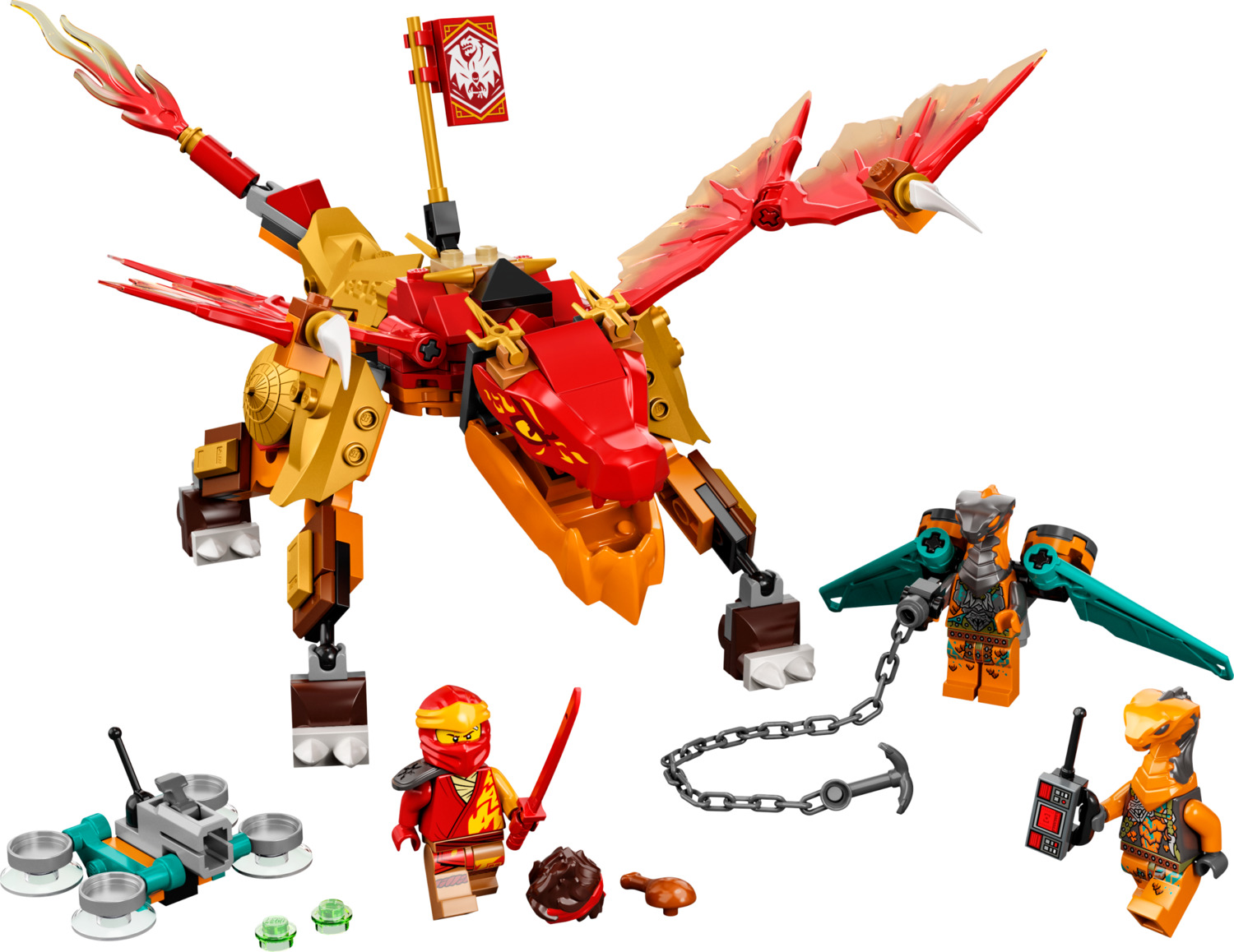 tårn stykke Fordampe LEGO NINJAGO: Kai's Fire Dragon EVO - Snickelfritz Toys
