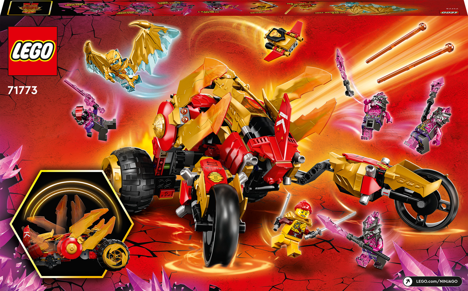 LEGO NINJAGO Kai's Golden Dragon Raider Set