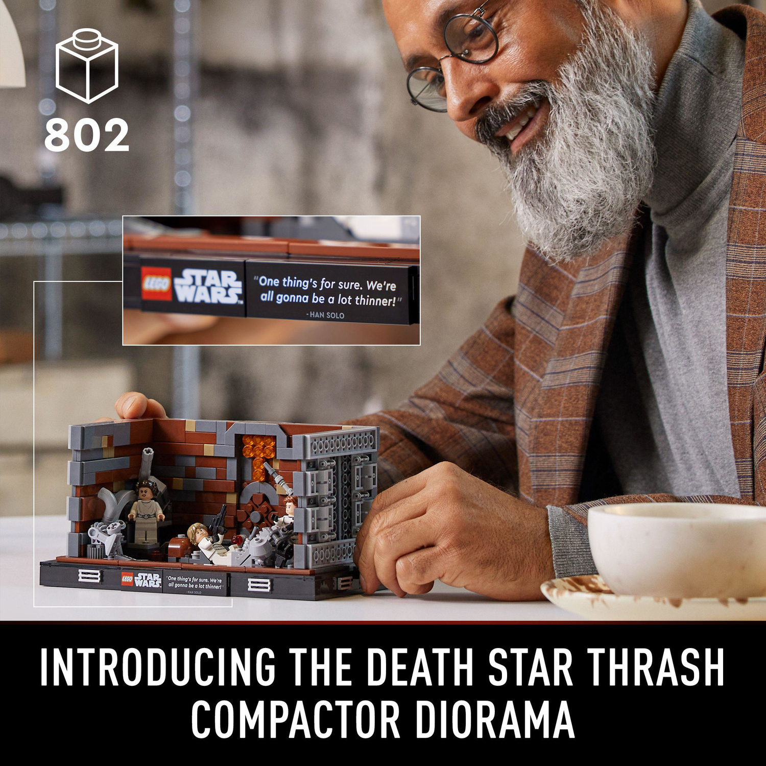 LEGO Star Wars Death Star Trash Compactor Diorama LEGO Dancing Bear