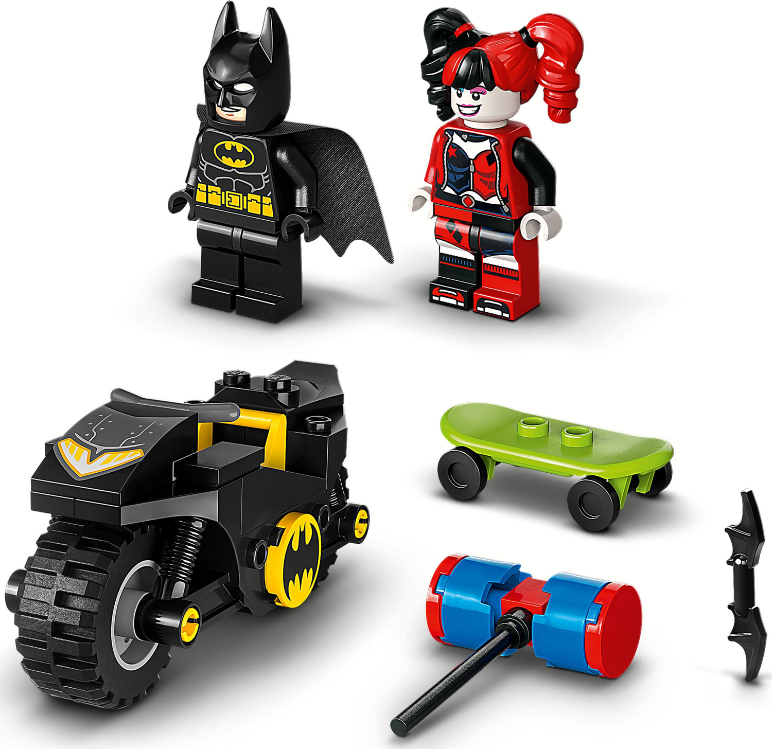 LEGO DC Batman 76220 Batman vs. Harley Quinn. Figurines et Jouet de Moto  avec Ba
