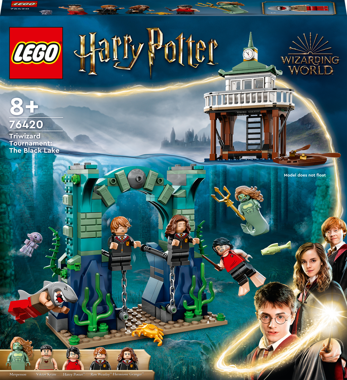 LEGO Harry Potter Triwizard Tournament: The Black Lake Building Toy 76420 -  Goblet of Fire Toy Set with Harry, Hermione, and Ron Mini Figures, Magical
