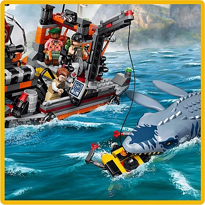 LEGO® Jurassic World Mosasaurus Dinosaur Boat Attack
