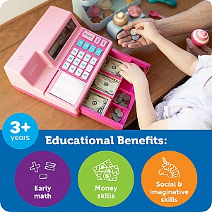 Pretend & Play Calculator Cash Register in Pink