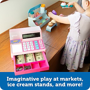 Pretend & Play Calculator Cash Register in Pink