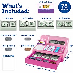 Pretend & Play Calculator Cash Register in Pink