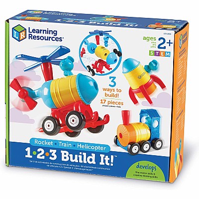 1-2-3 Build It! Rocket-Train-Helicopter