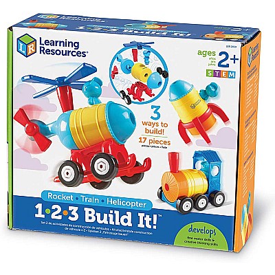 1-2-3 Build It! Rocket-Train-Helicopter