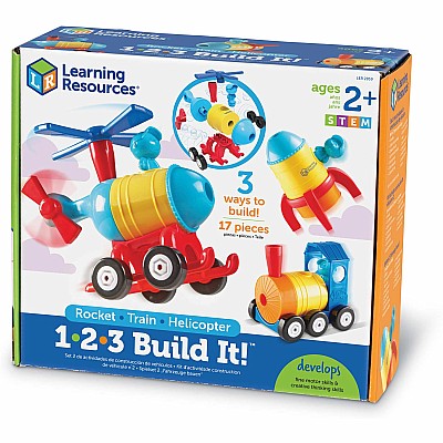 1-2-3 Build It! Rocket-Train-Helicopter