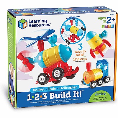 1-2-3 Build It! Rocket-Train-Helicopter